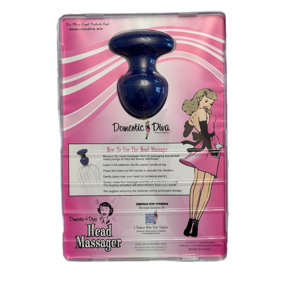 Blue Head Scalp Massager Domestic Diva - Picture 3 of 4